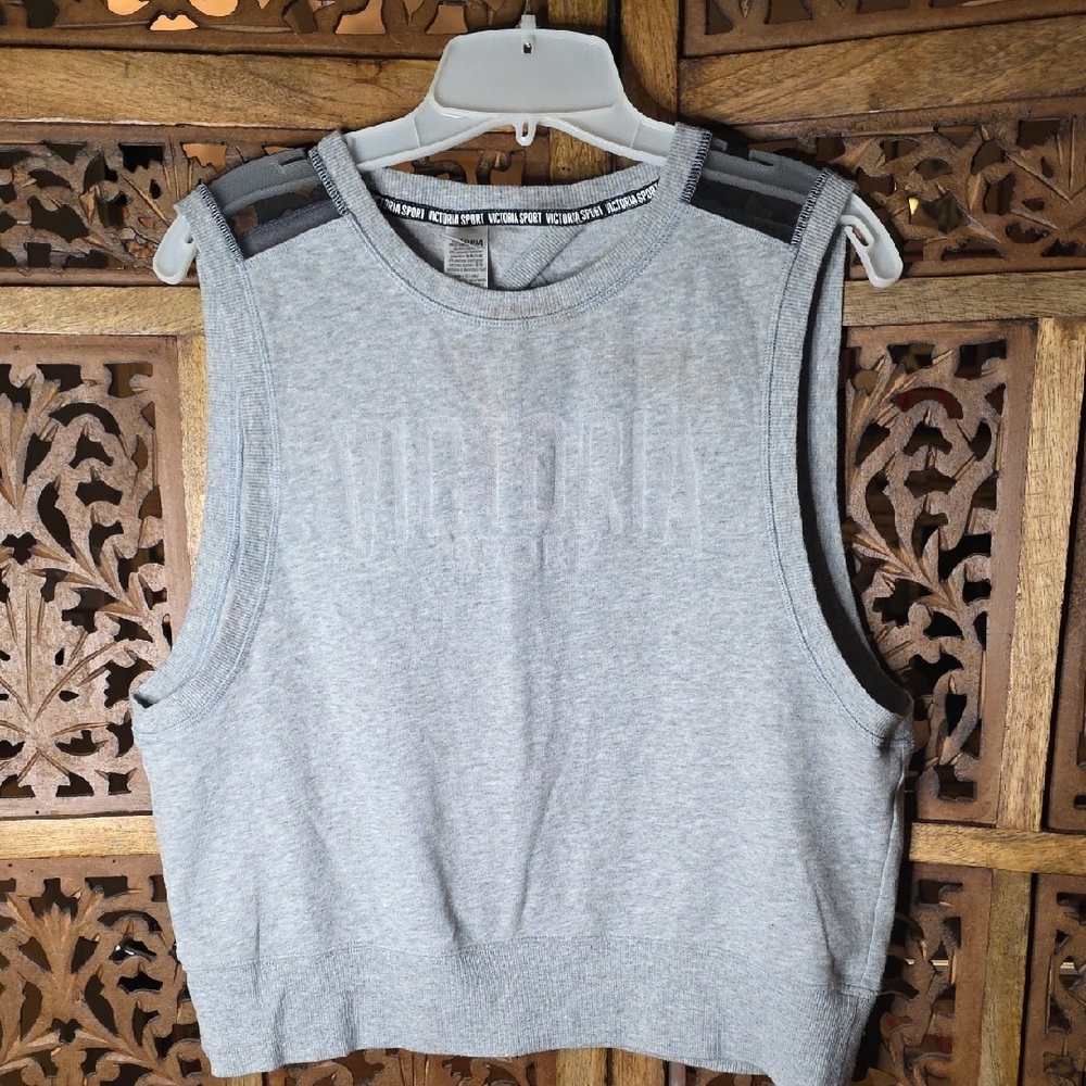 Victoria Sport Trendy Gray Sleeveless Muscle Tee